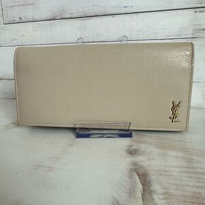 YSL Beige Leather Wallet